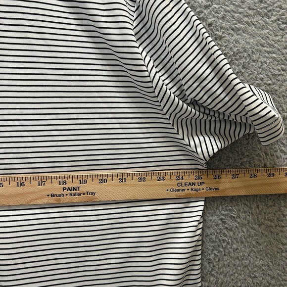 PGA Tour Shirt Mens XXL‎ Black White Striped Polo Golf Embroidered Logo Athletic - Picture 9 of 10